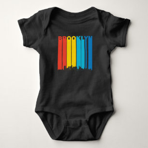 Retro Skyline Brooklyns New York Baby Strampler
