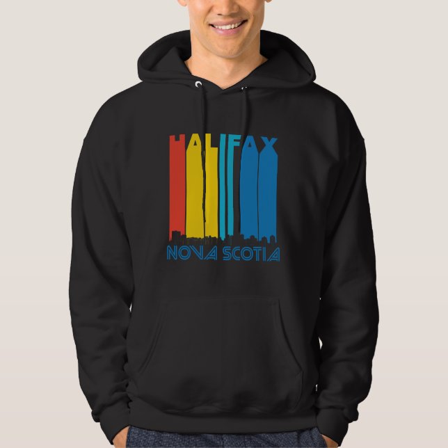 Retro Skyline Halifaxes Neuschottland Kanada Hoodie (Vorderseite)