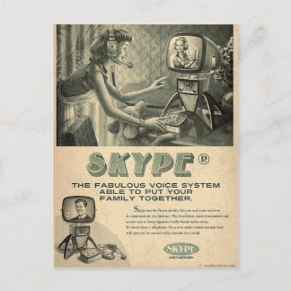 Retro Skype Social Media Ad by Send My Liebe Postkarte