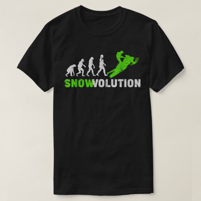 Retro Sledge Snowmobile Evolution Etrem Winterspio T-Shirt (Design vorne)