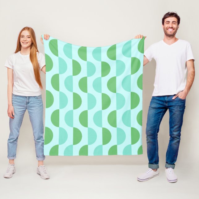 Retro Slice Aquamarin Fleecedecke (Beispiel)