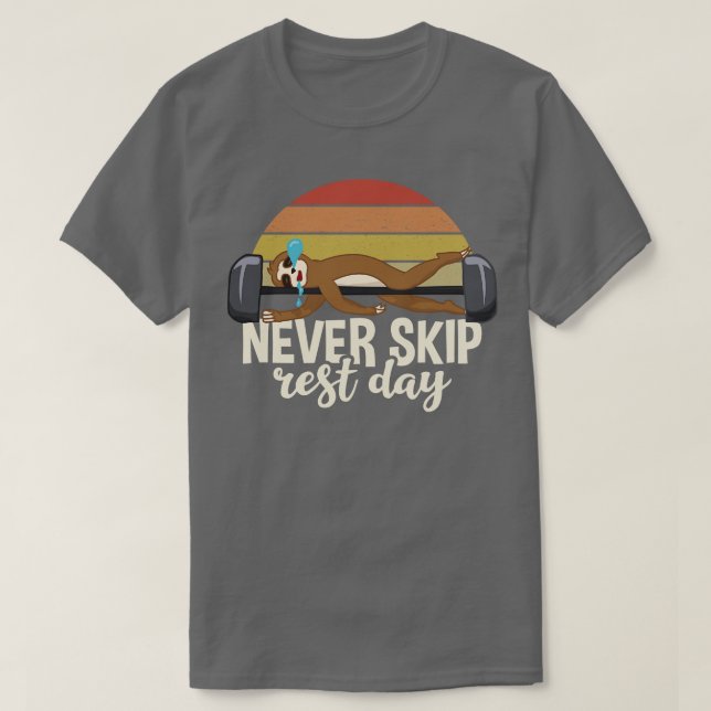 Retro Sloth Fitness Gym T-Shirt (Design vorne)