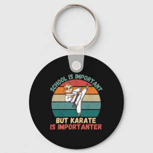 Retro Sloth School ist wichtig Karate ist wichtig Schlüsselanhänger