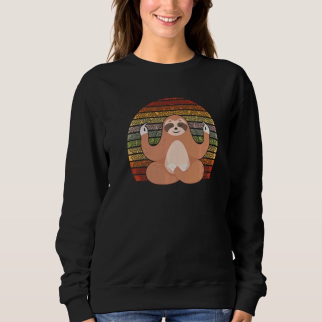 Retro sloth   sweatshirt (Vorderseite)