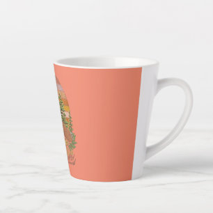Retro Sloth Wanderteam Latte Tasse - Langsam und S