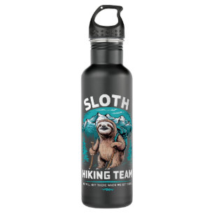 Retro Sloth Wanderteam Vintages Geschenk Edelstahlflasche