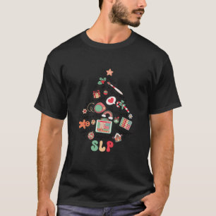 Retro SLP Speech Sprachpathologe Weihnachten CC T-Shirt