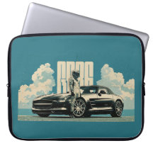 Retro-SLS-Supersportwagen-Rennfahrer-Grafik-Laptop
