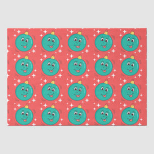 Retro Smiley Cartoon Seidenpapier