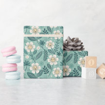 Retro Smiling Daisies Pattern - Groovy 70er Boho