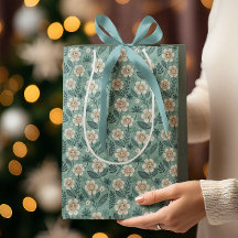 Retro Smiling Daisies Pattern - Groovy 70er Boho