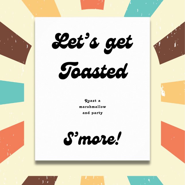 Retro S'more Bar | Roast a Marshmallow Wedding Poster (Von Creator hochgeladen)