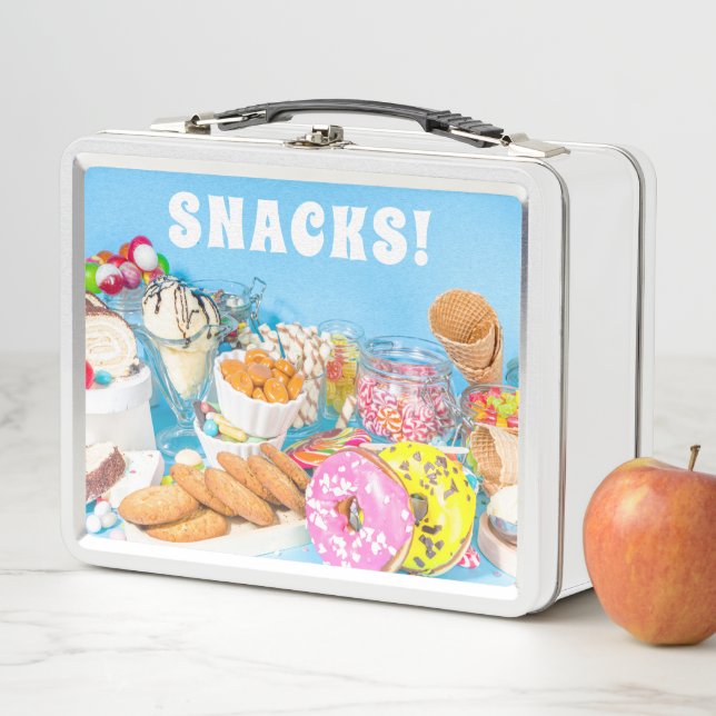 Retro Snack Food Desserts Metall Brotdose (Beispiel)