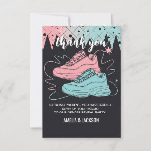Retro Sneaker Ball Einladung 90er Gender Reveal