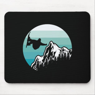 Retro Snowboard Downhill Snowboard Snowboard Gi Mousepad