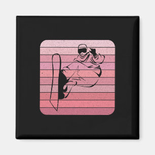 Retro Snowboard Girl1 Magnet