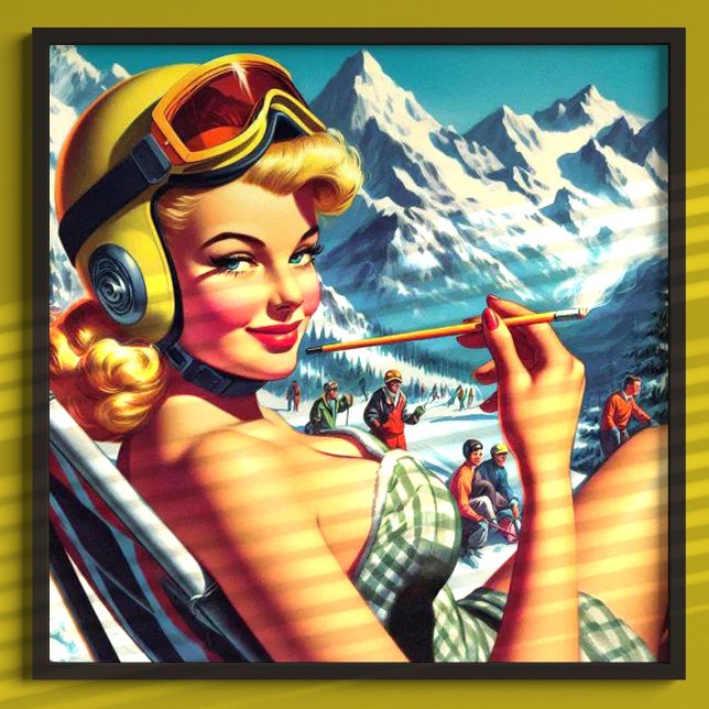 Retro Snowboard Girl Poster (Von Creator hochgeladen)