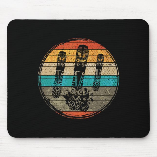 Retro Snowboard Snowboard Mousepad (Vorne)