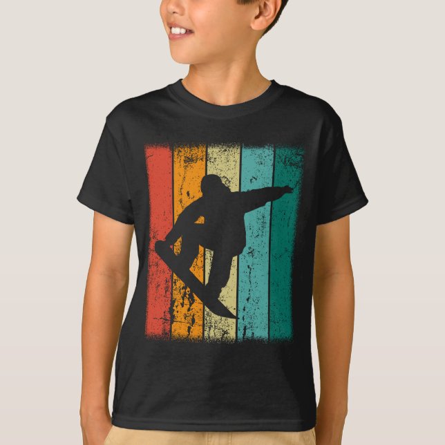 Retro Snowboard T-Shirt (Vorderseite)