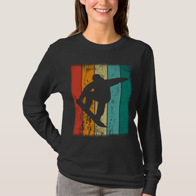 Retro Snowboard T-Shirt (Vorderseite)
