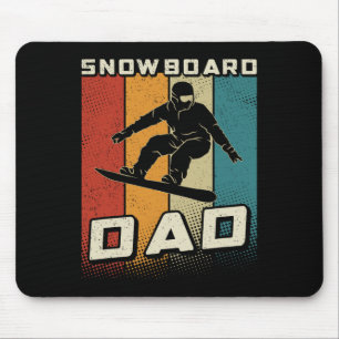 Retro Snowboard Vater Snowboarden Vater Snowboarde Mousepad