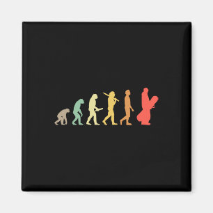 Retro Snowboarden Evolution Geschenk für Snowboard Magnet