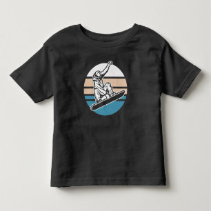 Retro-Snowboarden Sprung Snowboarder Wintersport Kleinkind T-shirt