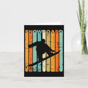Retro-Snowboarden Vintage-Snowboarder-Geschenk-Zit Karte