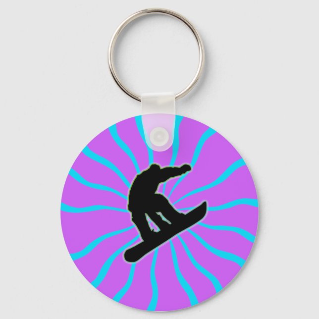 RETRO SNOWBOARDER SCHLÜSSELANHÄNGER (Vorderseite)