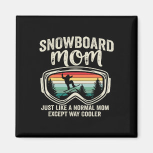 Retro Snowboarder Snowboard Mama Vintag Snowboard Magnet