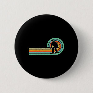 Retro Snowboarding Design Vintag Snowboarder 70er Button