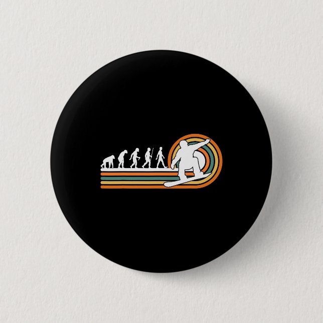 Retro Snowboarding Evolution - Snowboard Boots Spo Button (Vorderseite)