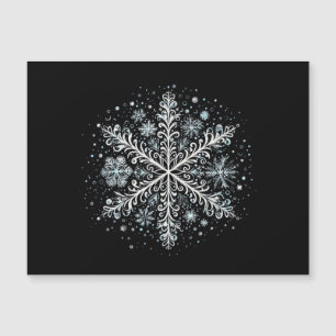 Retro Snowflake Tshirts für Frauen Magnetkarte