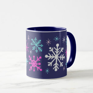 Retro Snowflakes Tasse