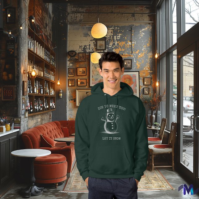 Retro Snowman Hoodie - Vintag Halftone White (Von Creator hochgeladen)