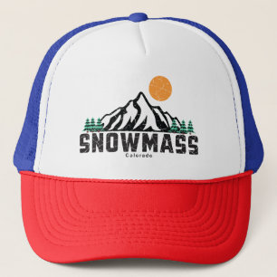 Retro Snowmasseschlitten Sunset Truckerkappe