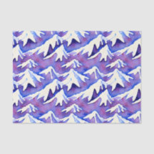 Retro Snowy Lila Mountains