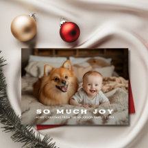 Retro So viel Freude Baby Weihnachten Funny Dog Fo