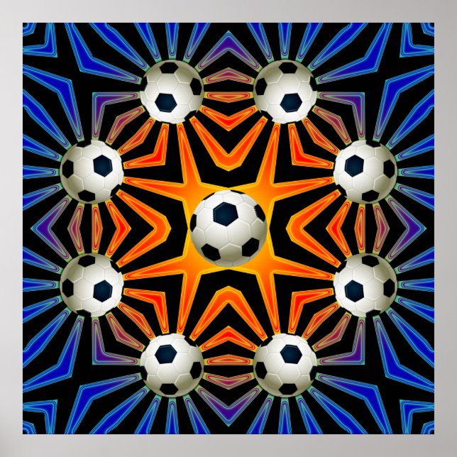 RETRO SOCCER BALL POSTER (Vorne)