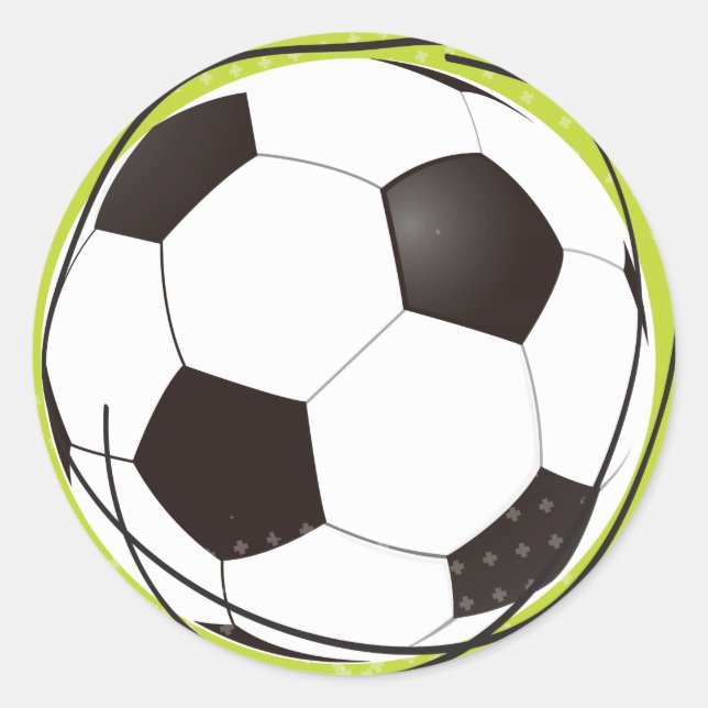 Retro SOCCER dekoratives Sticker-Siegel Runder Aufkleber (Vorderseite)