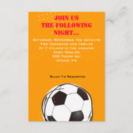 Retro-SOCCER Themed Bar Bat Mitzvah Party-Karte Einladung