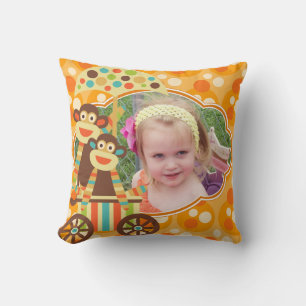 Retro Sock Affen Custom Foto MOJO Pillow Kissen
