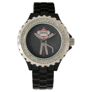 Retro Sock Monkey Armbanduhr