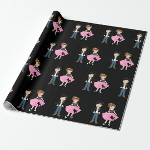 Retro-Socken-Hop-Geburtstagsfeier Geschenkpapier