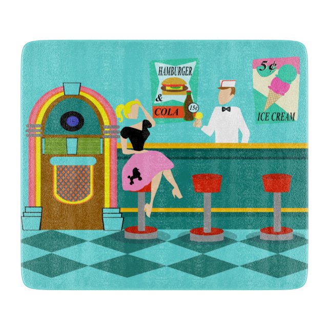 Retro-Soda-Fülltafel Schneidebrett (Vorderseite)