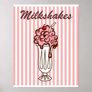 Retro-Soda-Shop-Diner-Dekorationsposter Poster
