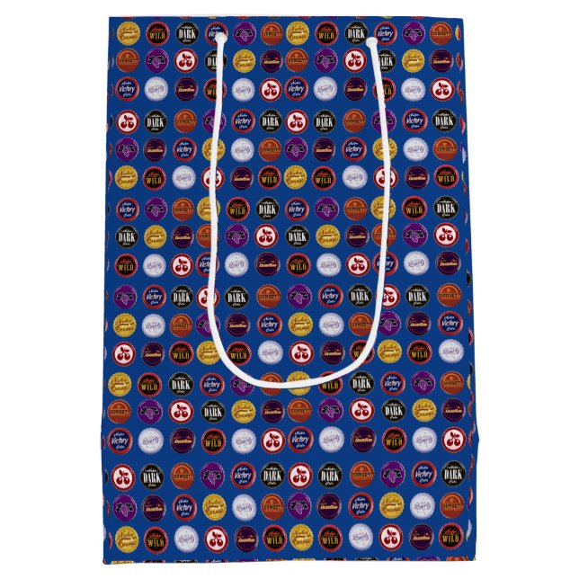 Retro-Sodaflaschenverschluss-Geschenktasche, Vinta Mittlere Geschenktüte (Rückseite)