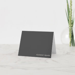 Retro Soft Schwarz Grau Minimalistischer Persönlic
