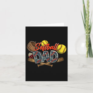 Retro Softball Vater Happy Vathers Day 2025 für Mä Karte