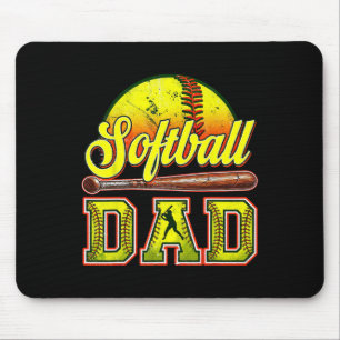Retro Softll Papa Spieltag Papa Vatertag Mousepad